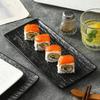 Pp Stone Textured Rectangular Serving Plate Durable For Sushi Home Restaurant Daily Use