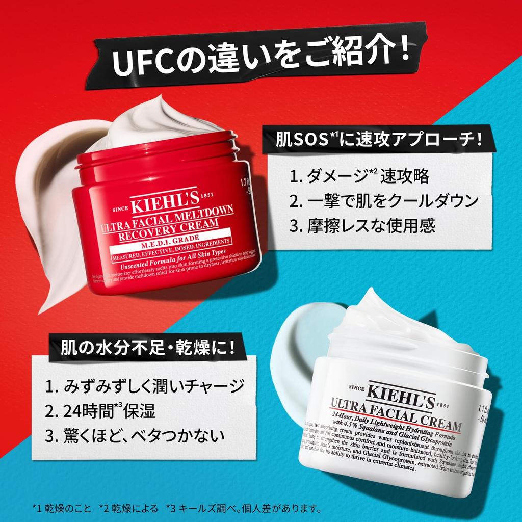 Kiehl's R Cream UFC 50mL - Damage Care, Exfoliation, Moisturizing, Non-greasy, Sensitive Skin, Men's & Women's, Authentic Product