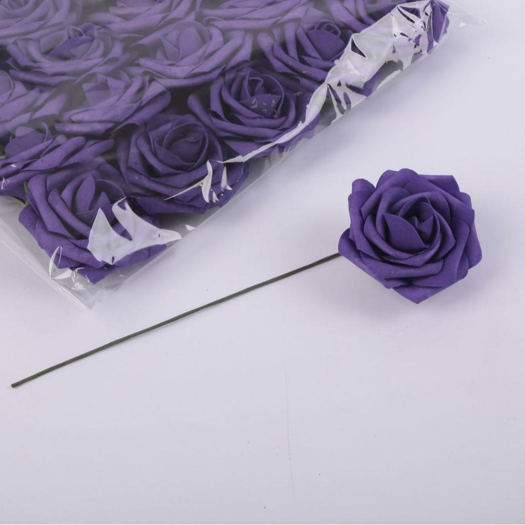 Gefärbte Pe-Schaumstoff-Blütenköpfe Hohe Imitation Farbverlauf Farbe Rose Valentinstag Bogen Handstrauß Material