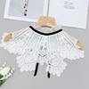 Embroidered Flower Faux Collar Decorative Collars for Clothing Dress Removable False Collar Women Adjustable Neck Shawl