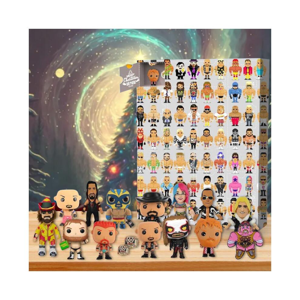 WWE Advent Calendar: 24-Piece Acrylic Blind Box Collectibles – Exclusive Christmas Gift for WWE Fans