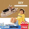 Kids DIY Remote Control Paddle Wheel Ship Model Kids Students Science Experiments Kit Science Invention Experiment Material Toys