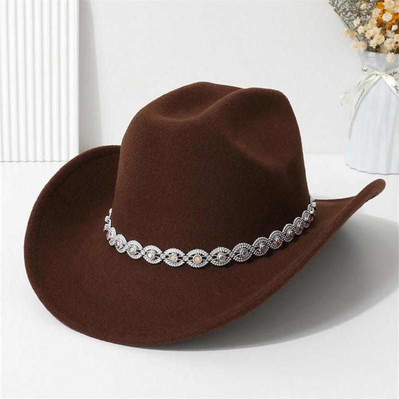 Men and Women Jazz Hat Party Festival Stage Performance Simple Top Hat High Quality Woolen Straw Hat Western Cowboy