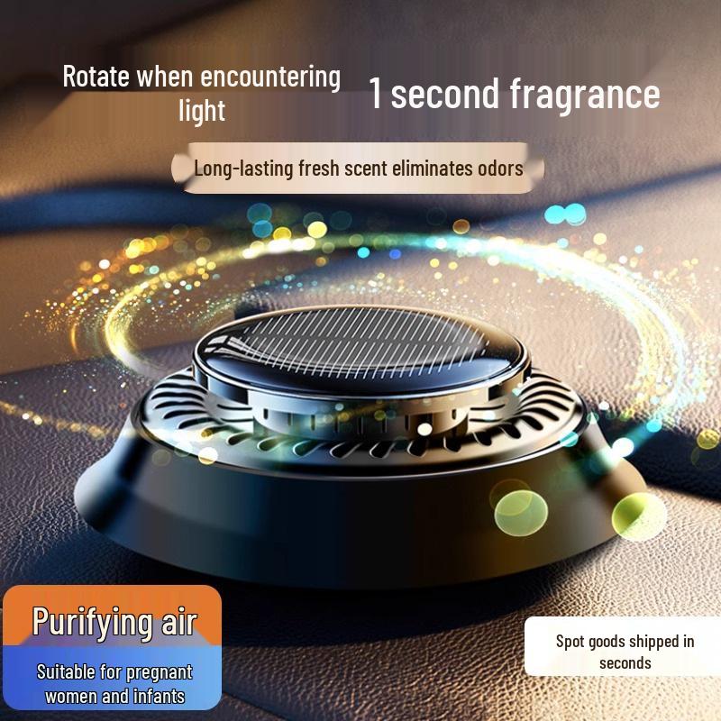 Solar Rotating Car Air Freshener: Long-Lasting, Light Fragrance, Premium Car Ornament