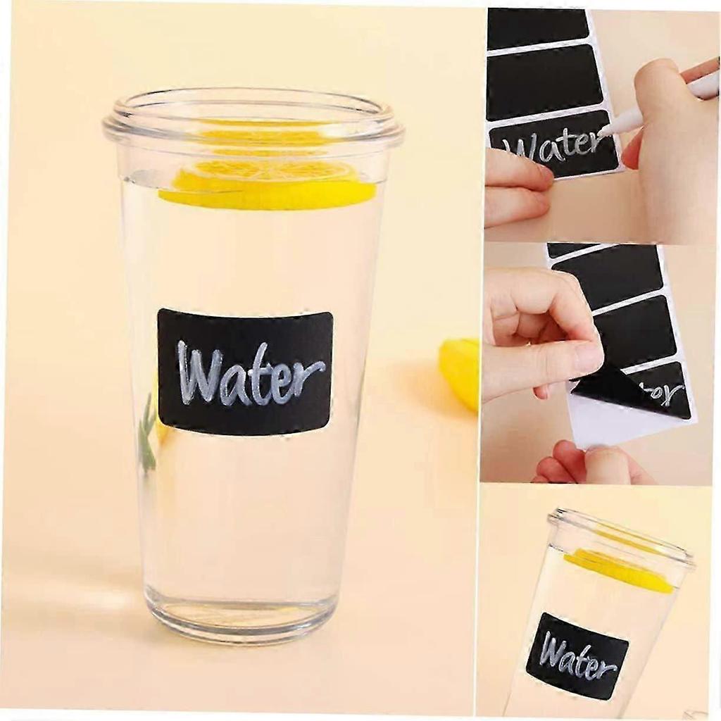 300 Removable Blackboard Stickers Glass Containers Seasoning Jar Labels Blackboard Labels Chalkboard Stickers Black Container Sticker Labels Blac