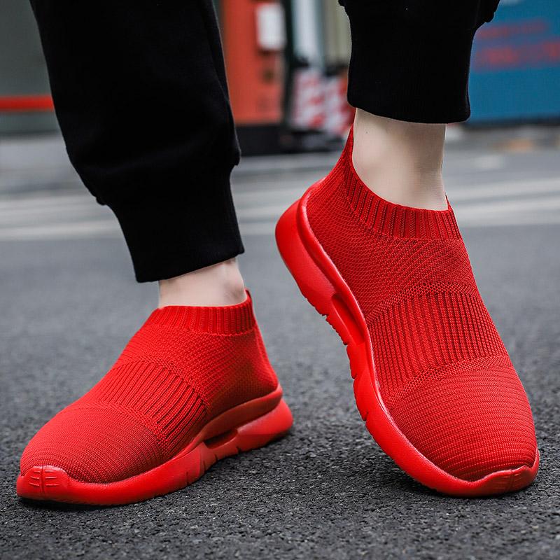 Unisex Summer Casual Sports Sneakers Breathable SlipOn Women Men Light Running Shoes Jogging Slip Loafer Womens Sock