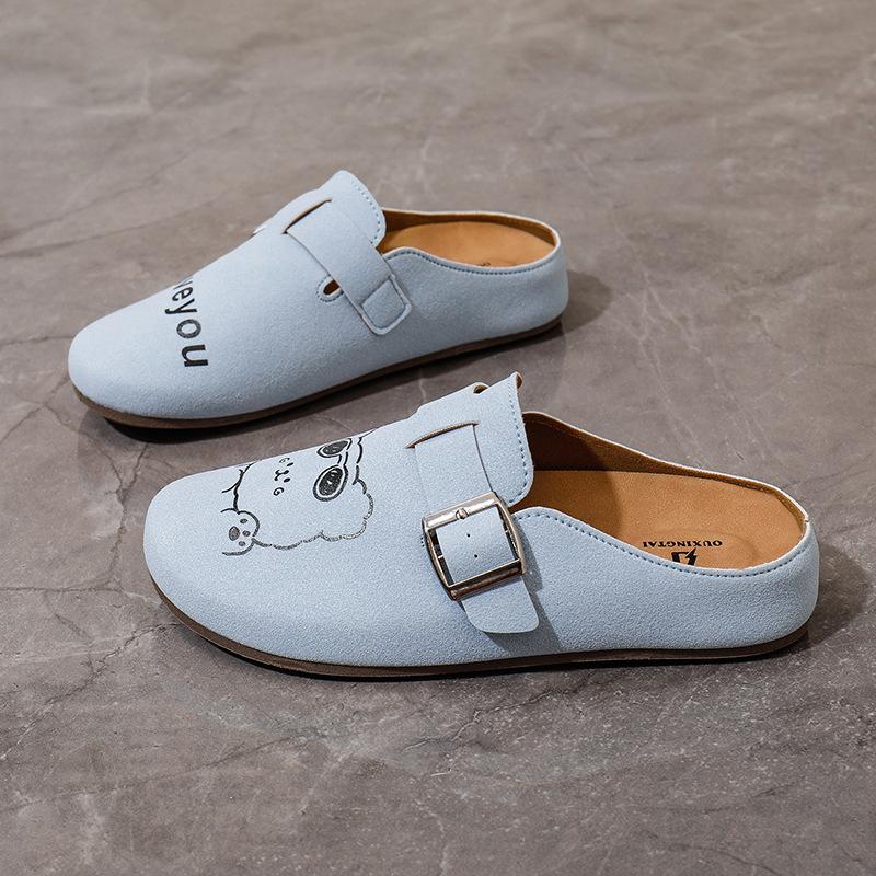 

Женские замшевые сабо с регулируемой пряжкой и пробкой Innensohle из Leder, natürlich geformtes Kissen, Gummisohle 40 синий