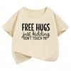 Free Hugs Funny T Shirts Short Sleeve Kids Childrens Tshirt Boys Girls Summer Spring Casual Top Tee Shirt