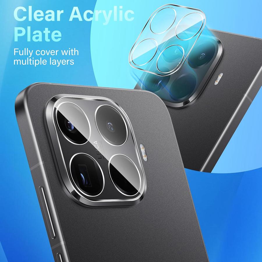 3 Pack Tempered Glass Camera Protector for Xiaomi 15T / 15T Pro 9H Hardness Anti-Scratch Lens Protective HD Clear