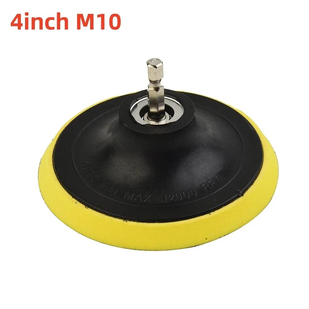 Sanding Pad With M10/M14 Drill Adapter 3/4/5/6/7in For Buffing Cleaning Metal Glass Ceramic Grinders Polishing Power Tool Part