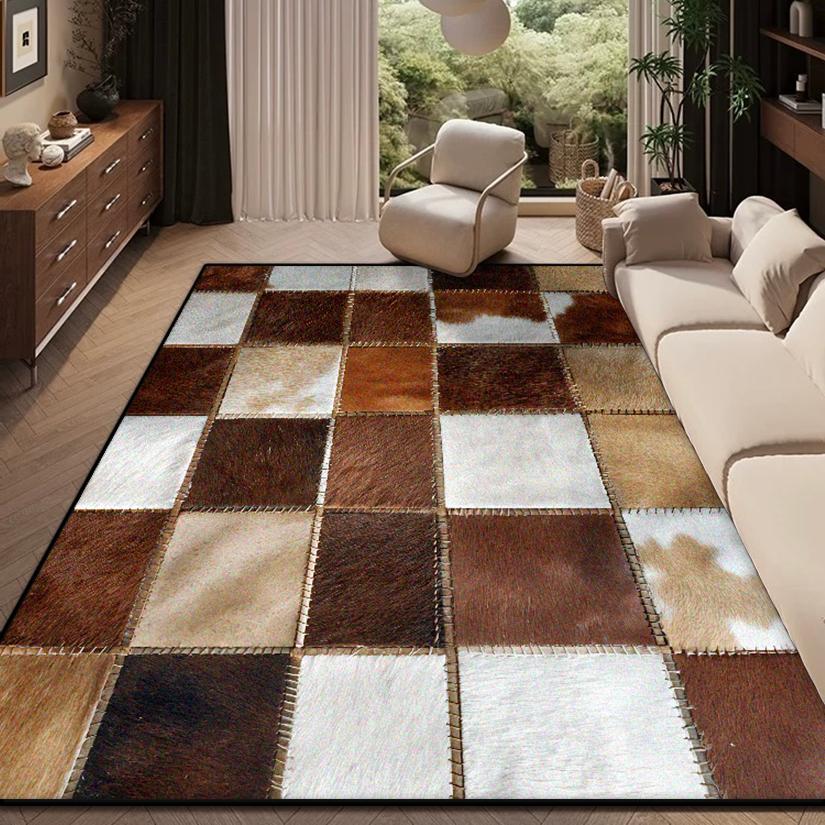 

Америка Ретро Ковер для гостиной Геометрическое украшение Дом Столы Стул Нескользящий коврик Спальня Прикроватный Мягкий Моющийся Напольный коврик 60x90cm