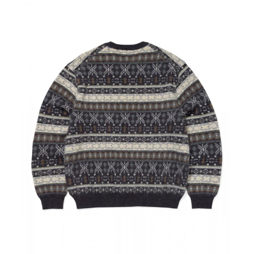 Thisisneverthat Fair Isle Knit Sweater Navy