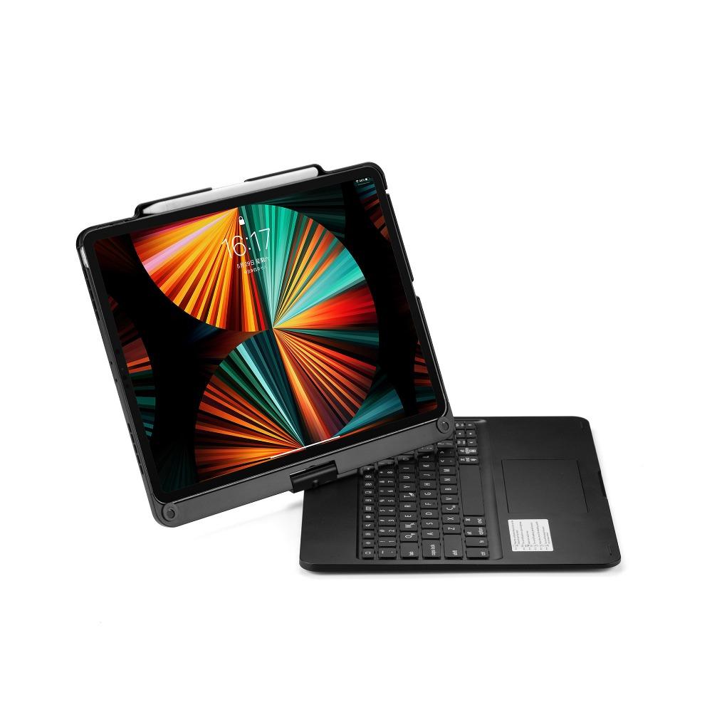 Husă cu Tastatură Bluetooth Rotativă cu Touchpad și Iluminare de Fundal pentru Tabletă iPad Air 13 Pro 2024