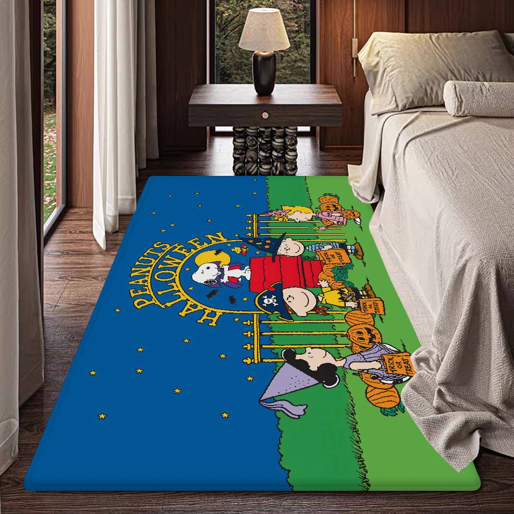 S-Snoopy Cartoon Floor Mat INS Style Soft Bedroom Floor House Laundry Room Mat Anti-skid Household Carpets