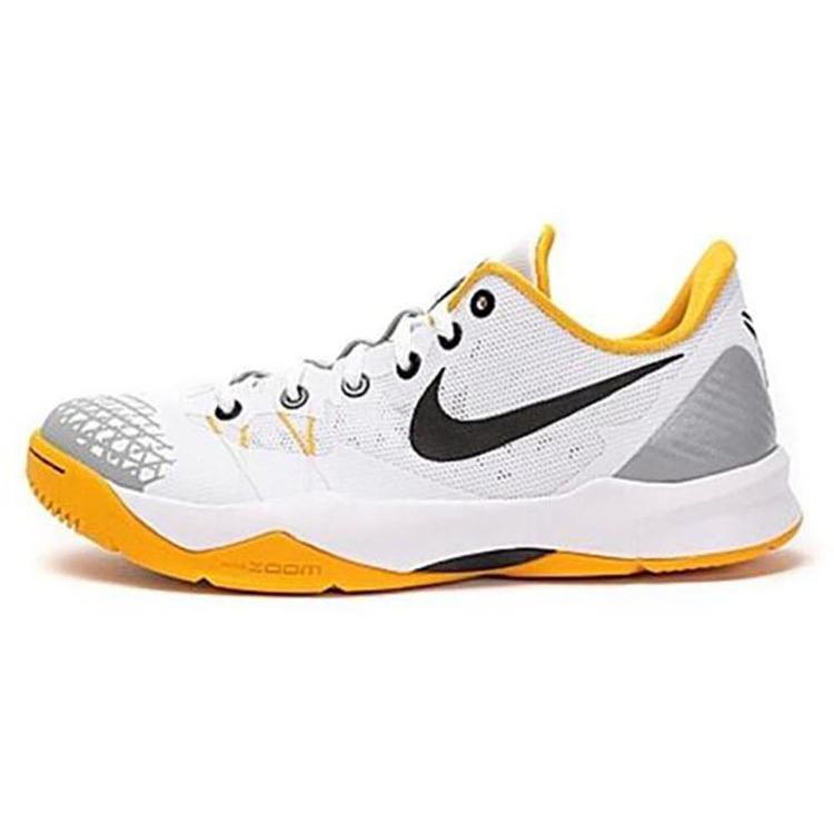 Nike Venomenon 4 Slip Resistant Abrasion Resistant Balance Low top Basketball Shoes Men's White Black Yellow 630916-107