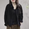 Primavera Outono Novo Vintage Solto Casual Camisa de Veludo Cotelê Feminina Bolso Moda Versátil Cardigã Top Mulheres Blusa de Manga Comprida Femme
