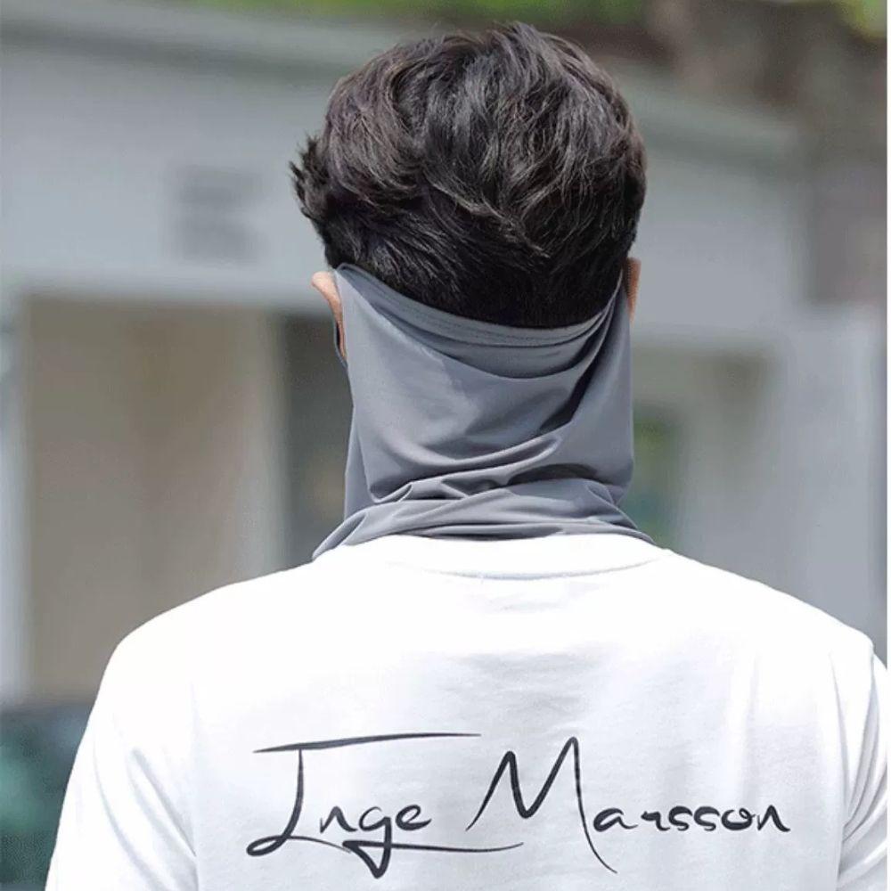 Eisseide Gesichtsschal Atmungsaktiv UV Sonnenschutzmaske Weiche Halswickel Abdeckung Für Sommer Outdoor-Aktivitäten Sonnenschutz Ohrschal Neu