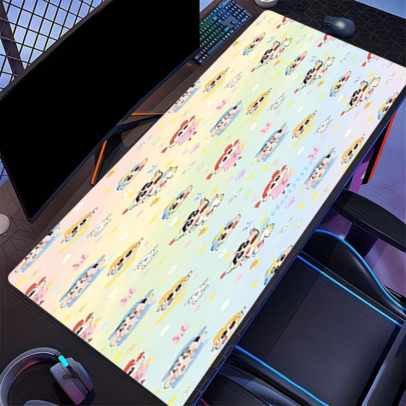 Tapis de Souris Impression Crayon Shin, pour Clavier Pad Ordinateur Portable Tapis pour Bureau Utilisation à Domicile, Décoration de Bureau, Cadeau d'Anniversaire Parfait pour les Joueurs