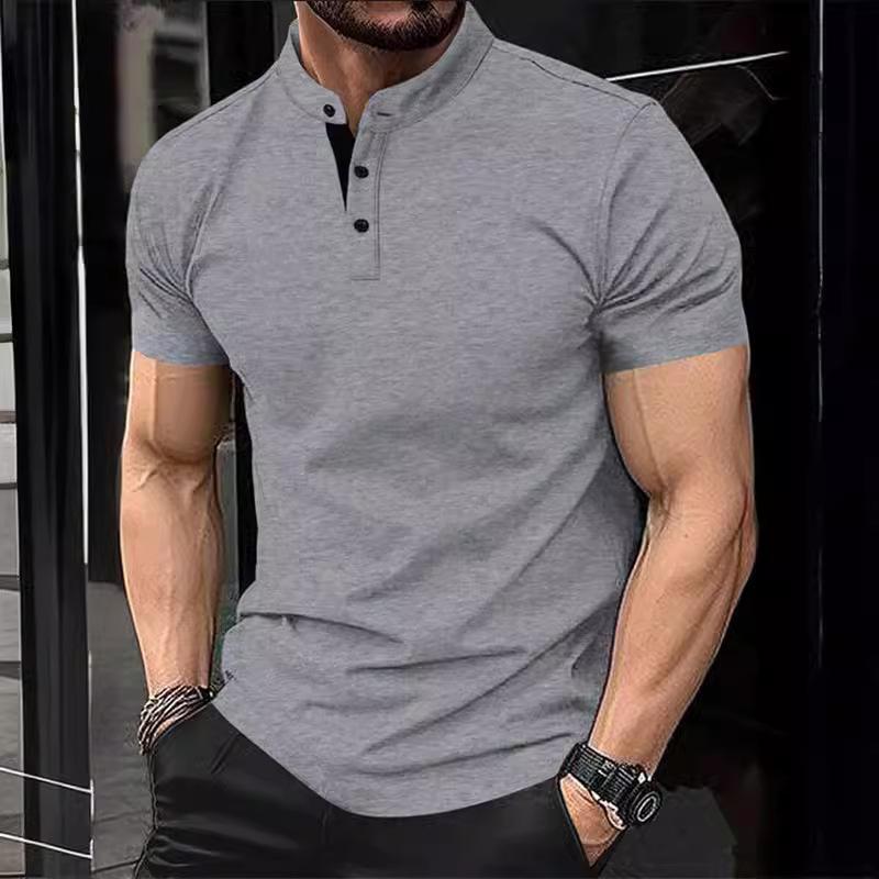 

Мужская летняя спортивная рубашка-поло с карманом на молнии 2024 M