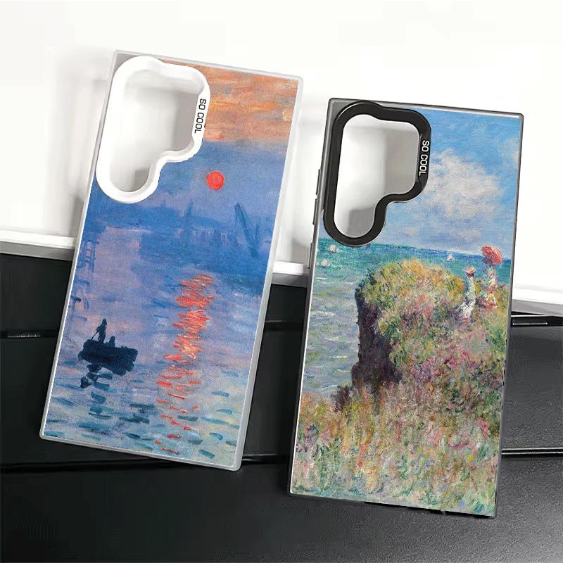 Claude Monet Oil Painting Shockproof Phone Case for Samsung Galaxy S26 Edge S25 Ultra S24 FE S23 Plus S21 Cover Anti Fall Fundas