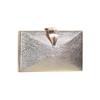 Pochette da sera minimalista in PU e Metallo a Foglia con Tasca per Telefono per Feste Formali