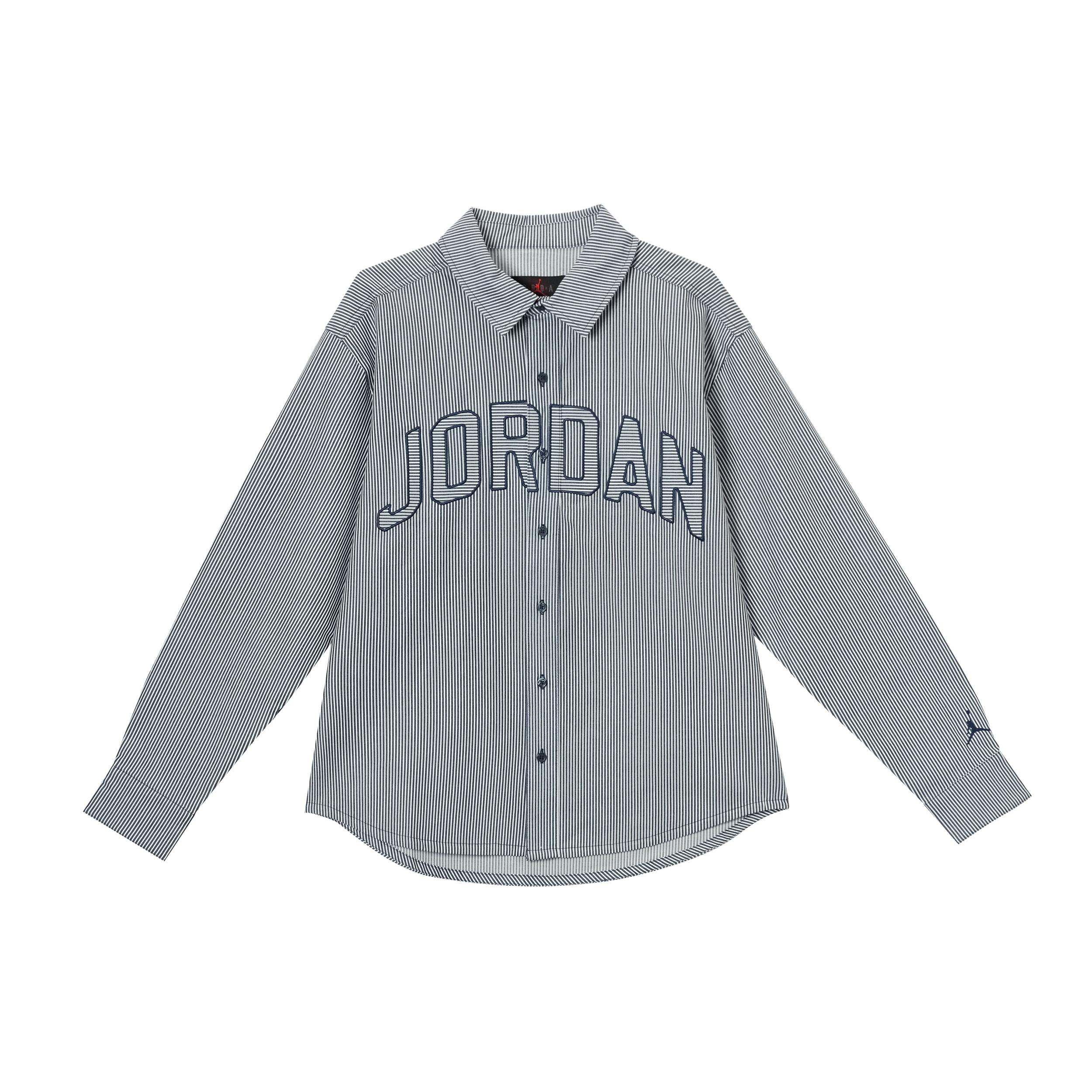 Air Jordan Flight Oxford Long Sleeve  Obsidian White  Men s IB0318-451 XL