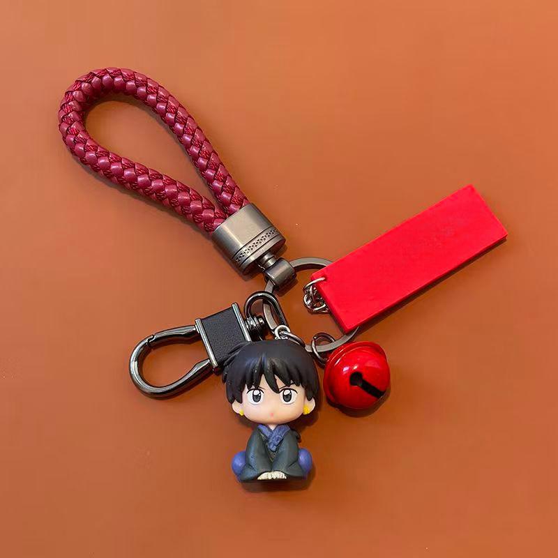 New Q Version Inuyasha Anime Keychain Cute Car Accessories Unisex Bag Charm