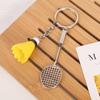 Plastic Badminton Keychain Zinc Zinc Alloy Bag Pendant Mini Badminton Metal Car Keychain  Key Decoration