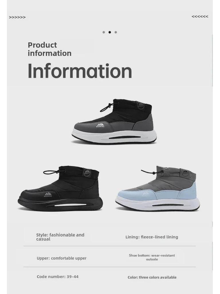 Herren Outdoor Schneestiefel, Winterwarm, Isoliert bis -40°C, Große Größe