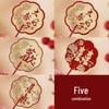Double-Sided Red Happy Fan: Bridesmaid Wedding Robe Photo Prop