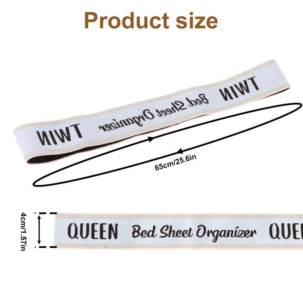 12Pcs Bed Sheet Organizer Bands Set Polyester Bed Sheet Organizer Elastic Polyester Bedding Straps King Full Twin Queen Label