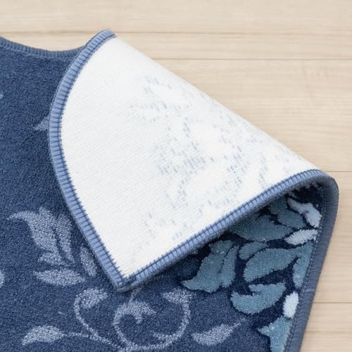 Senko DECORMUSEE Wertvolle Toilettenmatte, ca.. 60 x 60 cm, Marineblau, Elegant, 30273