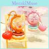 Pink Adorable And Orange Acrylic Cream Bear Globe Keychain Cute Accessory Cartoon