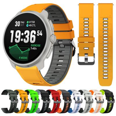 22mm Uhrenarmband für Suunto RACE 2 S / Run / Ocean / Vertical Zweifarbiges Silikonband für Suunto 5 9 Peak Pro Armband