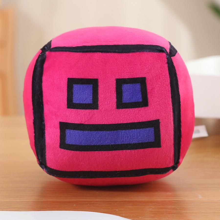 Cute Geometry Dash Plush Toy Soft Cartoon Anime Doll Stuffed Animal Pillow Kids Birthday Gift Home Decor