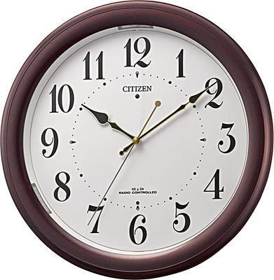 Orologio da parete Citizen Radiocontrollato Analogico MA36 Illuminazione automatica più luminosa e scura rispetto al nostro Brown x CITIZEN (150% di società)
