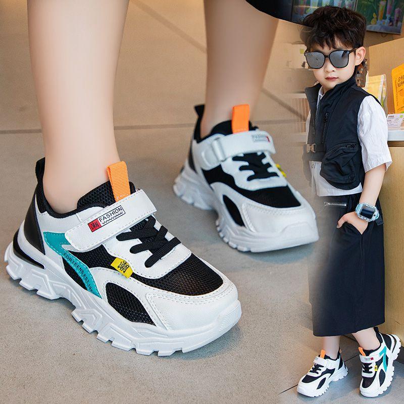 Spring New Kids Chunky Sneakers Boys Girls Running Shoes Breathable Mesh Casual Sport Shoes