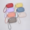 Fashion PU Leather Women Mini Wallet Solid Color Storage Bag Students Coin Purse Large Capacity Zipper Wrist Key Bag Zipper