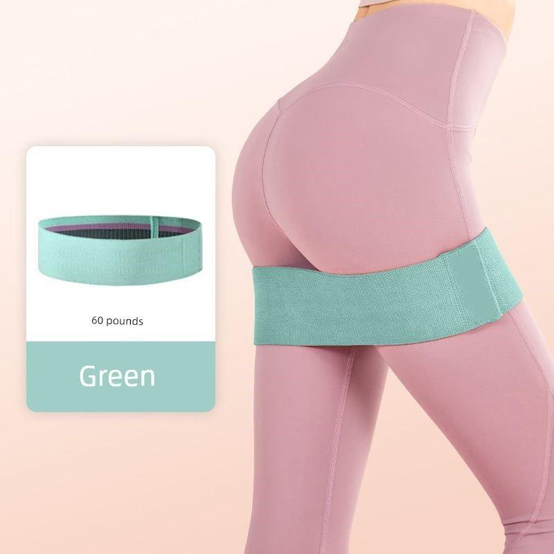 

Elastic Circle Fitness Elastic Band Women Hip Training Exaggerates Hips Artifact Resistance Band Hip Training Stretch Leg Beauty Squat Yoga Knitting hip strap [Green 60 lb]]