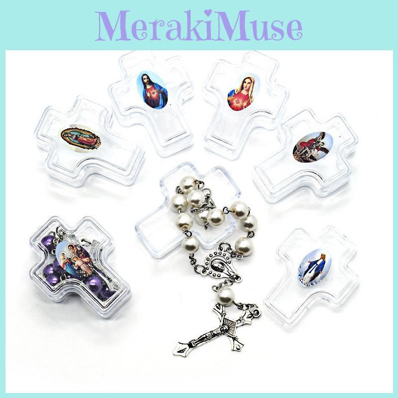 Elegant Rosary Box For Christening Souvenirs And Baptism Party Favors