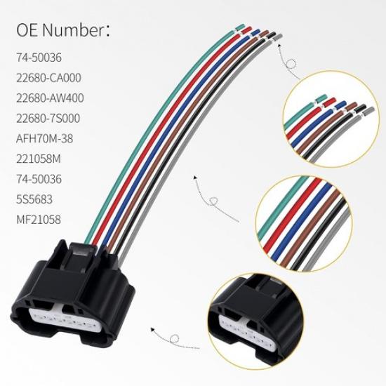 74-50036 Mass Air Flow MAF Sensor Connector Compatible with 350Z 2003-2008,