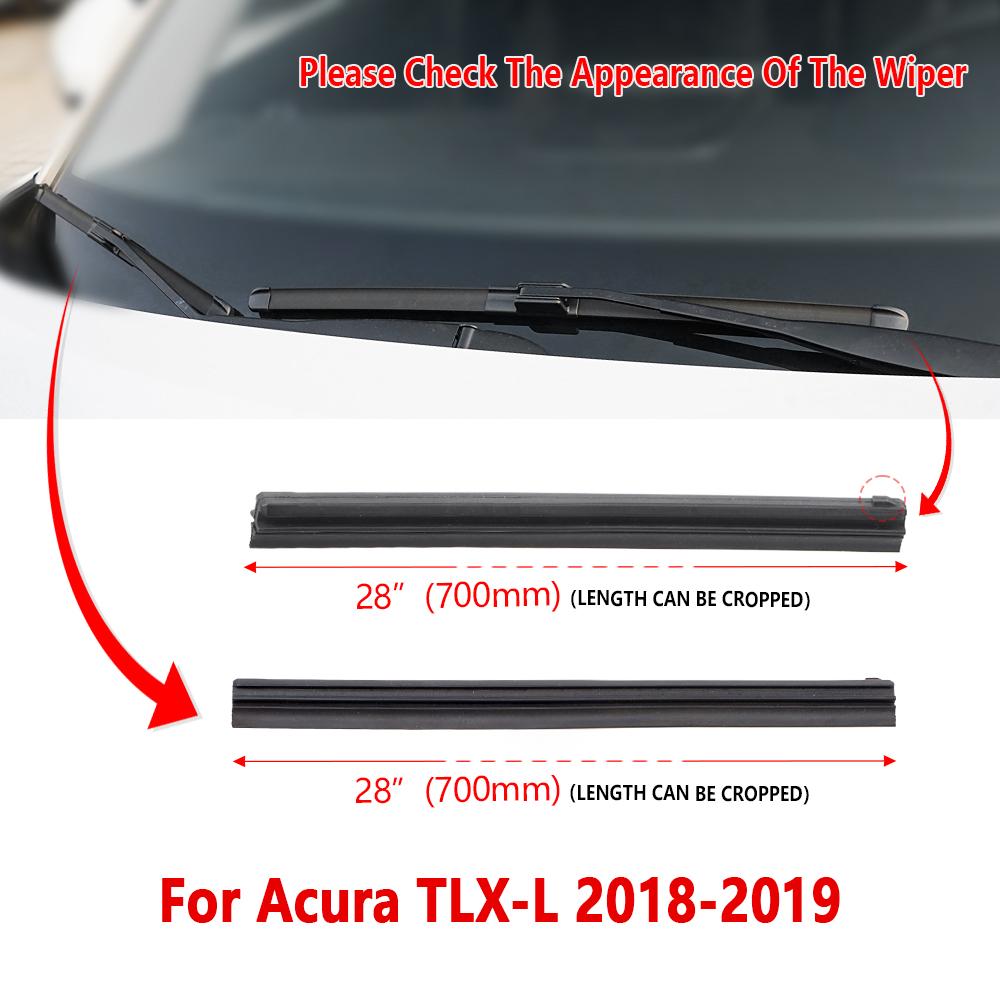 Wiper Rubber Strip for Acura TLX-L 2018 2019 Car Wiper Refill Accessories 1Pair 28Inches 700mm