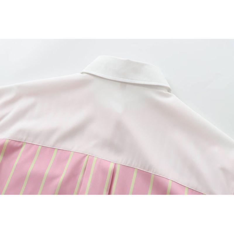 Kaslead New Arrival Women's Clothing Fashion Style Fashion Stripes Poplin Shirt Tops Vest 4661003