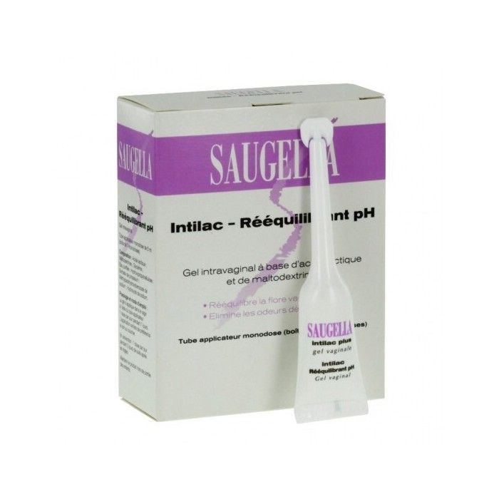 Gel Intravaginal - Saugella - Intilac - 7 Monodoses - Rééquilibrant pH - Dispositif Médical
