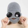 1 Pcs Autumn And Winter New Pilot Glasses Ear Protection Hat With Velvet Warm Wool Hat Women's Korean Knitted Hat Mask