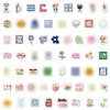 60Pcs Little Flower Smile Stickers Cartoon Cute Simple Ins Graffiti Decoration Water Cup Computer Luggage Flower Stickers