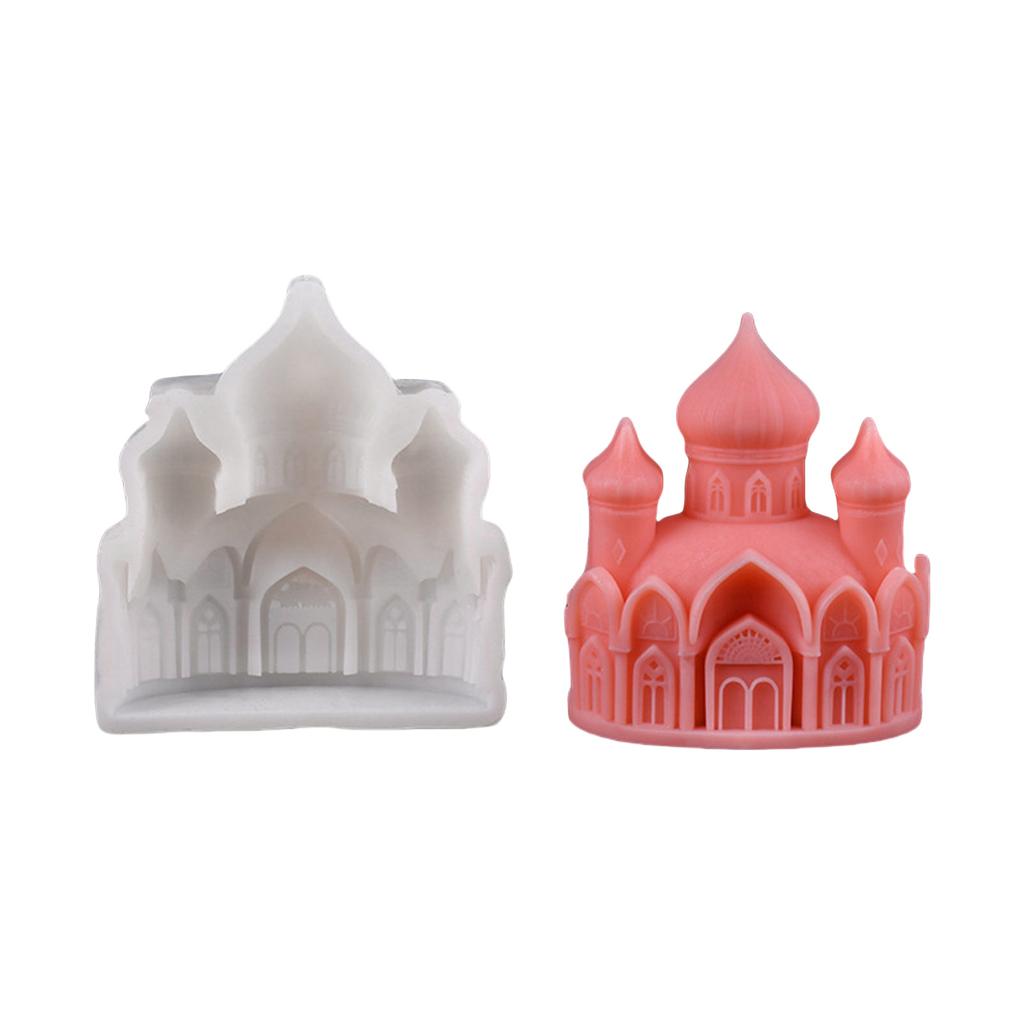 Ancient Castle Silicone Mould 3D Castle Candle Molds Ornament Molds Plasters Molds Casting Molds Epoxy Resin Molds