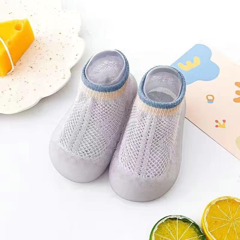 Spring Summer New Combed Cotton Non-slip Breathable Children's Soft-soled Shoes Baby Walking Mesh Floor Socks