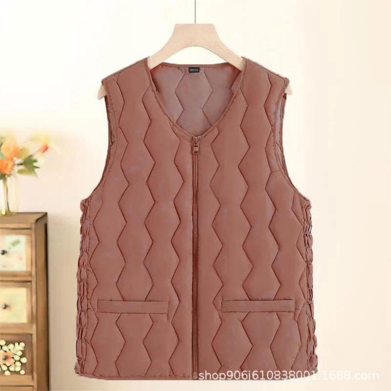 High-quality Down Cotton Vest Women's Autumn and Winter Warm Stand-up Collar Sleeveless Vest Fashion Outer Vest Jacket