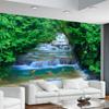 Hd Waterfall Running Water Goldfish Photo Mural Wallpaper Chinese Style Nature Landscape Wall Painting Interior Decor Wall Paper